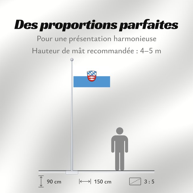 Proportions du drapeau : Bayerisch Gmain (Berchtesgadener Land)