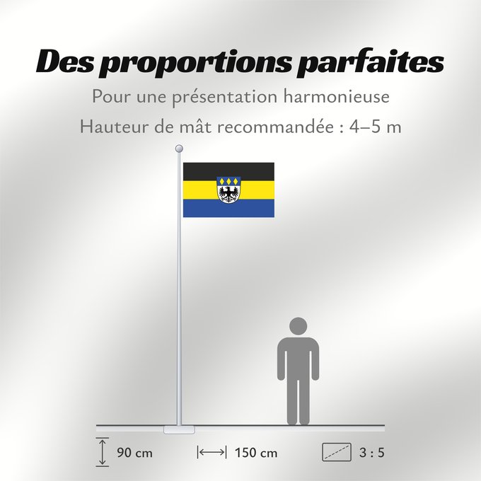 Proportions du drapeau : Haimhausen (Münchener Umland)