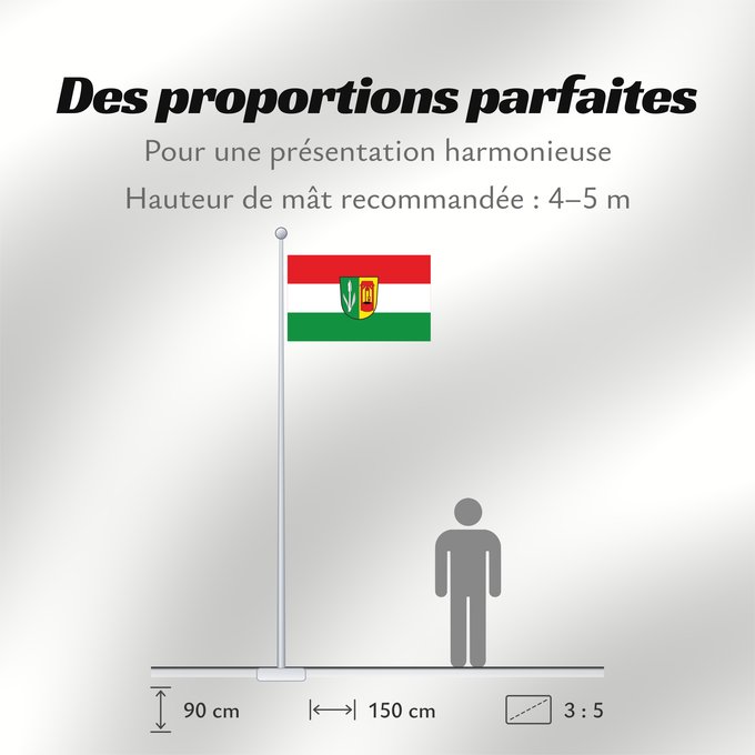 Proportions du drapeau : Karlsfeld (Münchener Umland)