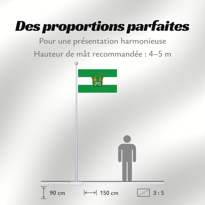 Proportions du drapeau : Kirchseeon, M (Ebersberger Grünes Land)