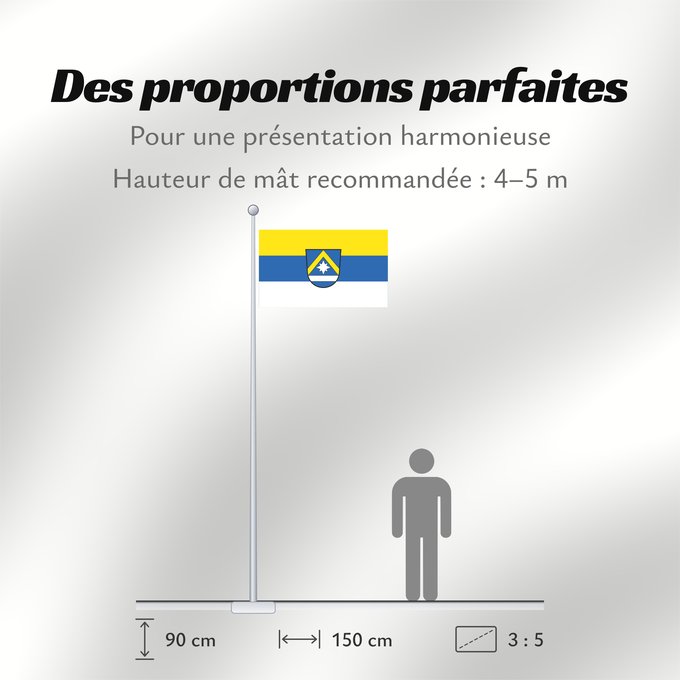 Proportions du drapeau : Poing (Ebersberger Grünes Land)