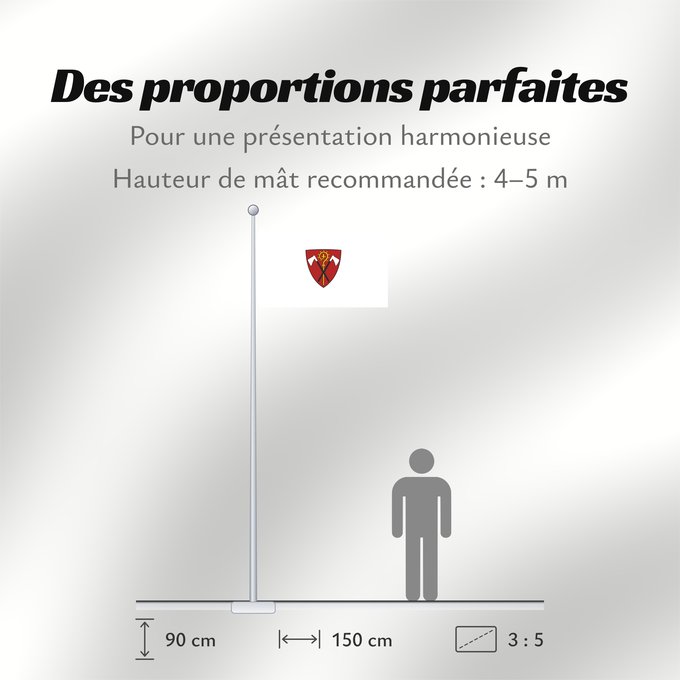 Proportions du drapeau : Beilngries, St (Naturpark Altmühltal)