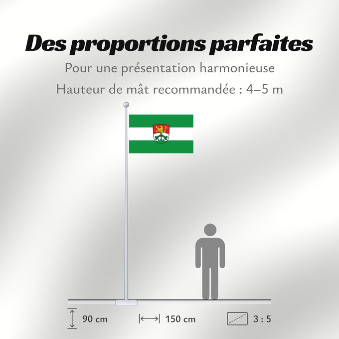 Proportions du drapeau : Hitzhofen (Naturpark Altmühltal)