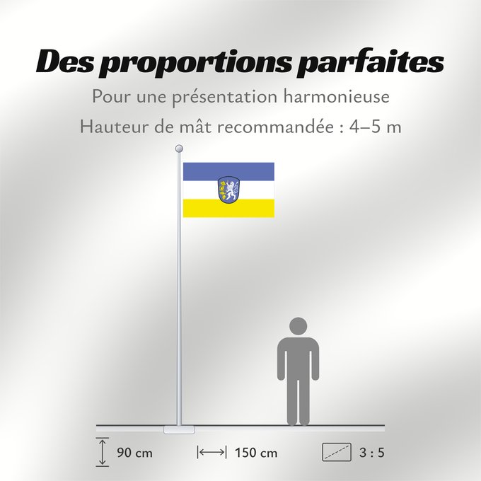 Proportions du drapeau : Attenkirchen (Münchener Umland)