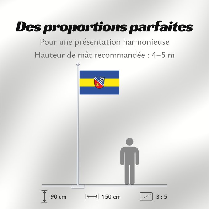 Proportions du drapeau : Egenhofen (Münchener Umland)