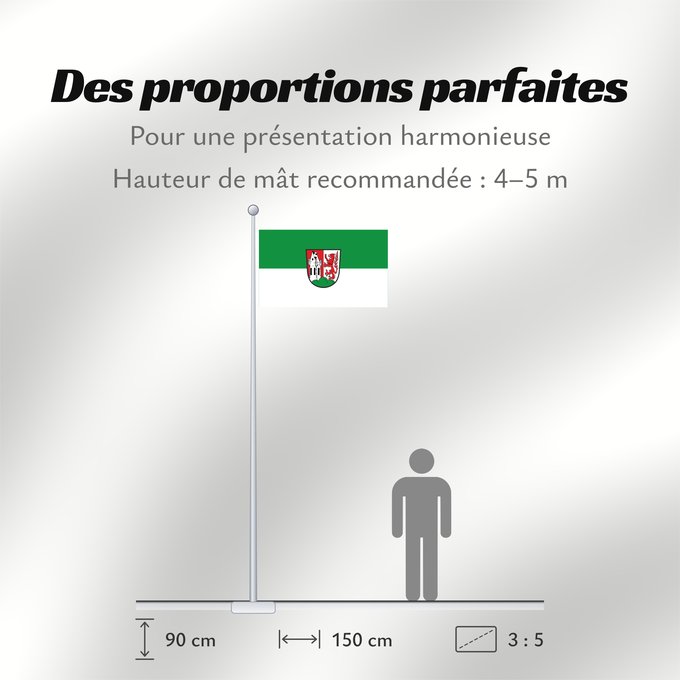 Proportions du drapeau : Germering, GKSt (Münchener Umland)