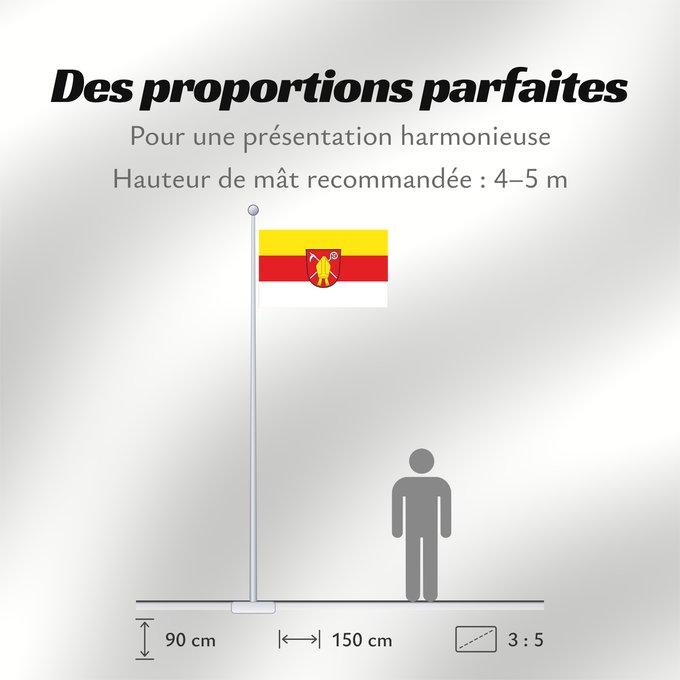 Proportions du drapeau : Krün (Zugspitz-Region)