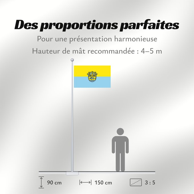 Proportions du drapeau : Utting am Ammersee (Ammersee-Lech)