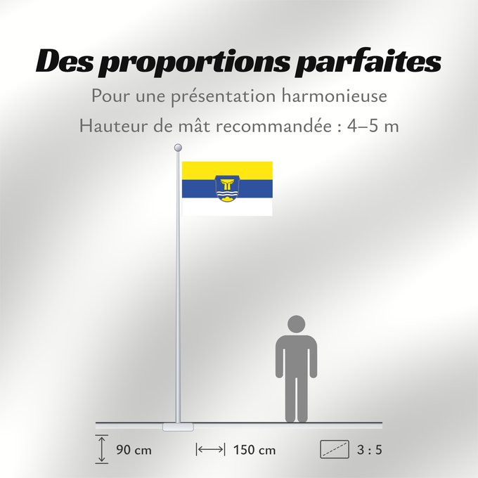 Proportions du drapeau : Bad Wiessee (Alpenregion Tegernsee-Schliersee)