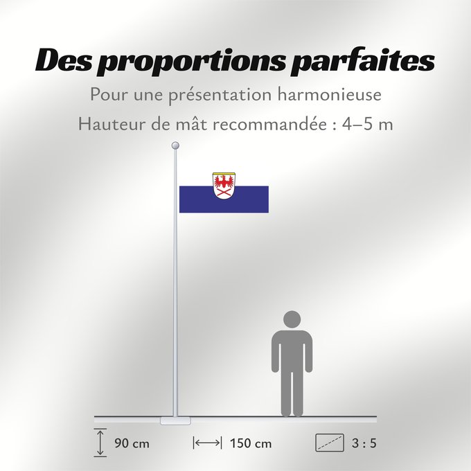 Proportions du drapeau : Hausham (Alpenregion Tegernsee-Schliersee)