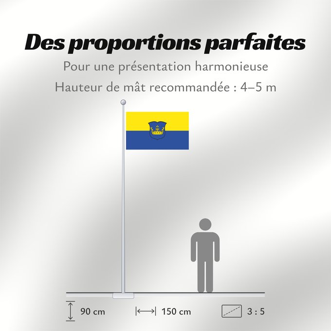 Proportions du drapeau : Kraiburg a.Inn, M (Inn-Salzach)