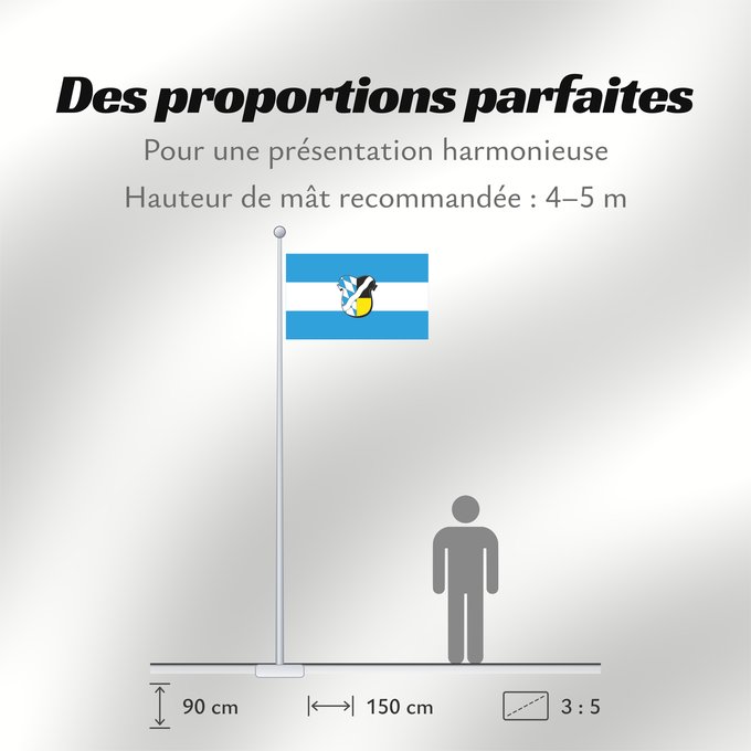 Proportions du drapeau : München (Kreis)