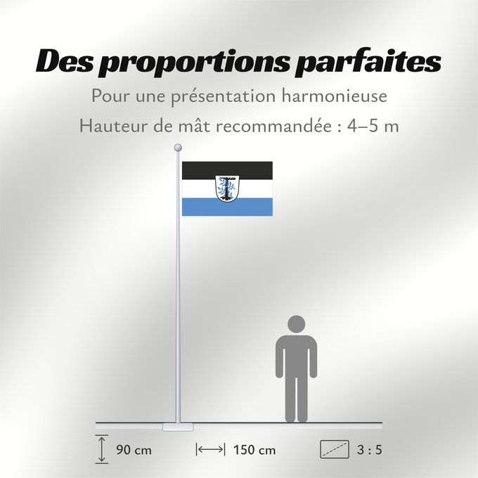Proportions du drapeau : Aschheim (Münchener Umland)