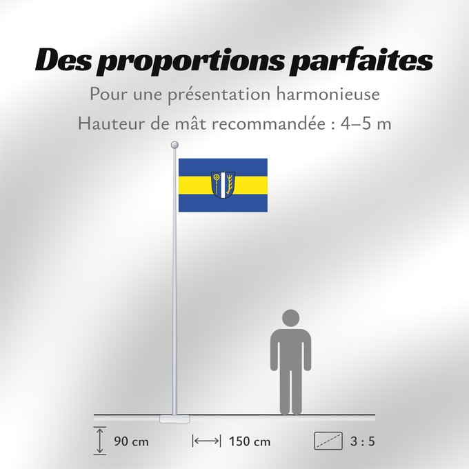 Proportions du drapeau : Brunnthal (Münchener Umland)