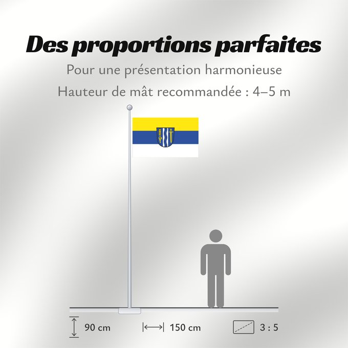 Proportions du drapeau : Aresing (Oberbayerns Städte)