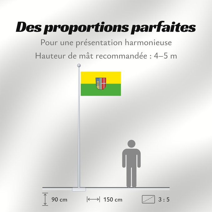 Proportions du drapeau : Schweitenkirchen (Oberbayerns Städte)