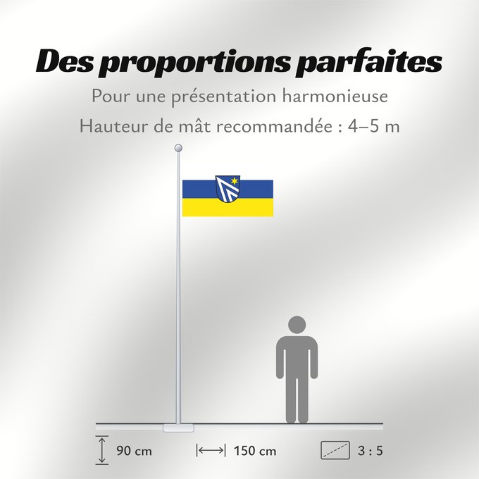 Proportions du drapeau : Eggstätt (Chiemsee-Alpenland)