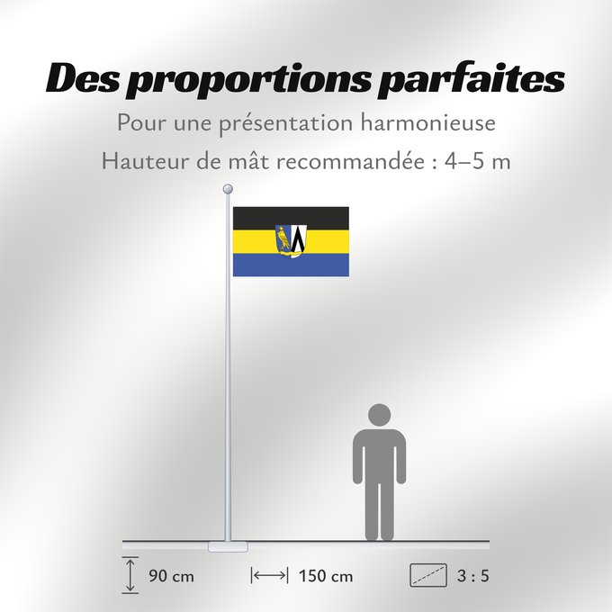Proportions du drapeau : Feldkirchen-Westerham (Chiemsee-Alpenland)