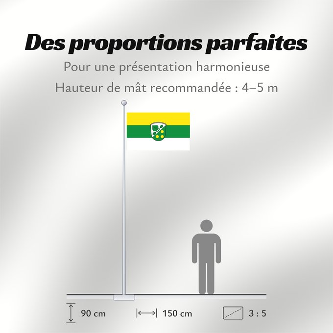 Proportions du drapeau : Höslwang (Chiemsee-Alpenland)
