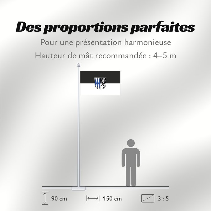 Proportions du drapeau : Pfaffing (Chiemsee-Alpenland)