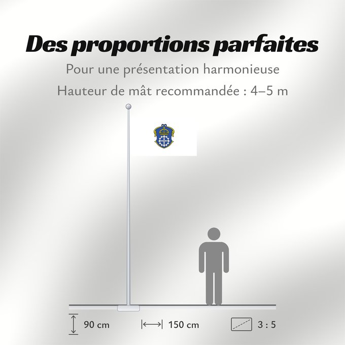 Proportions du drapeau : Gauting (Starnberger Fünf-Seen-Land)