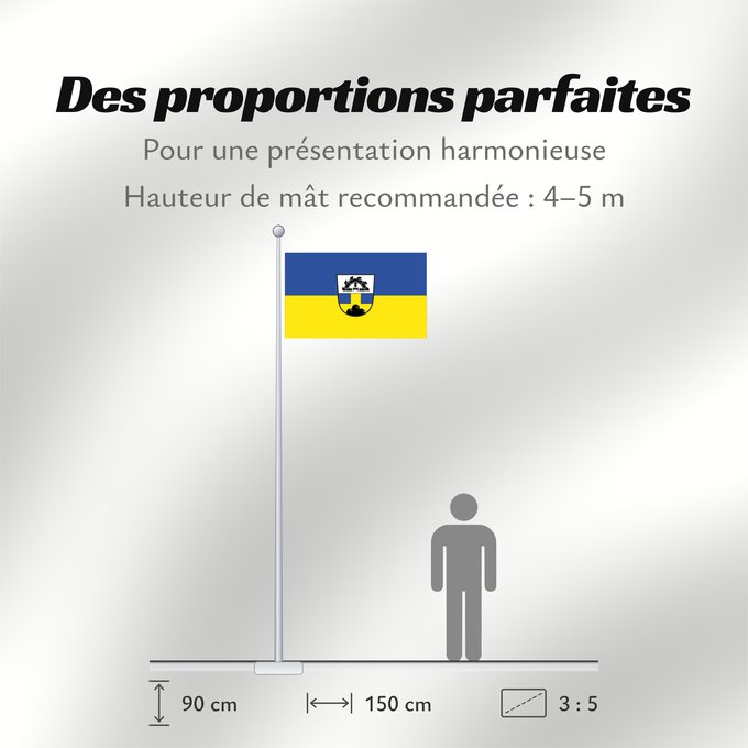 Proportions du drapeau : Engelsberg (Chiemgau)