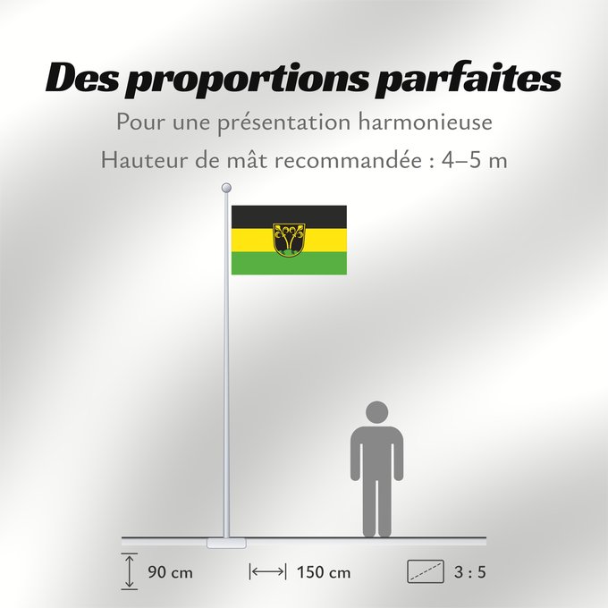 Proportions du drapeau : Traunstein, GKSt (Chiemgau)