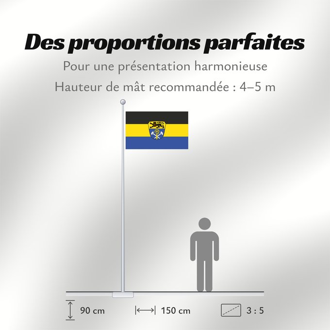 Proportions du drapeau : Weilheim-Schongau (Kreis)