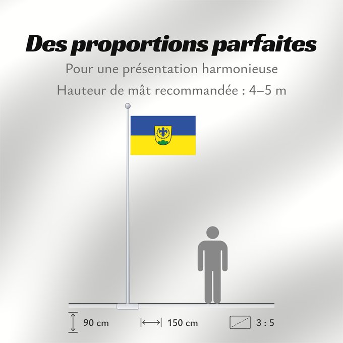 Proportions du drapeau : Außernzell (Bayerischer Wald)