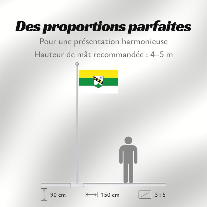 Proportions du drapeau : Oberpöring (Bayerisches Golf- und Thermenland)