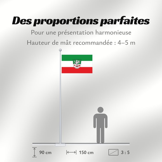Proportions du drapeau : Wallerfing (Bayerisches Golf- und Thermenland)