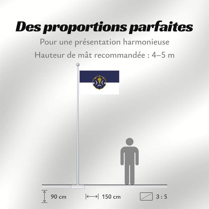 Proportions du drapeau : Winzer, M (Bayerischer Wald)