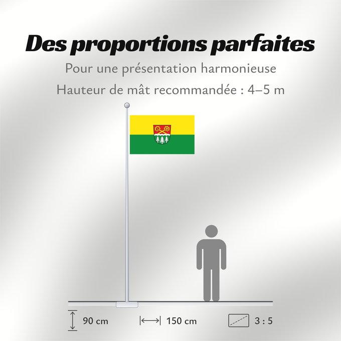 Proportions du drapeau : Philippsreut (Bayerischer Wald)