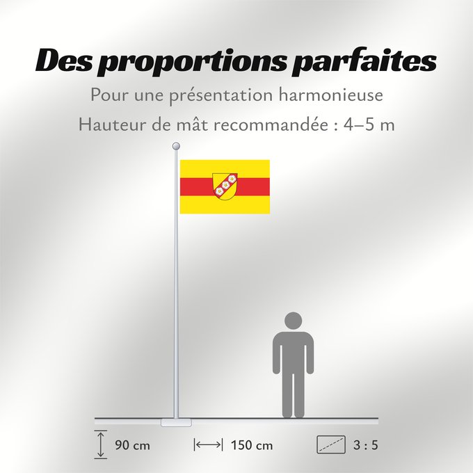 Proportions du drapeau : Riedenburg, St (Bayerischer Jura)
