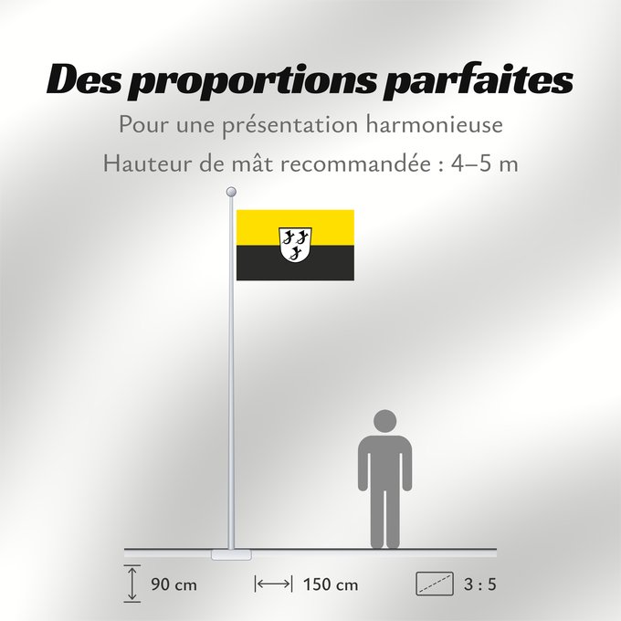 Proportions du drapeau : Gerzen (Bayerisches Golf- und Thermenland)