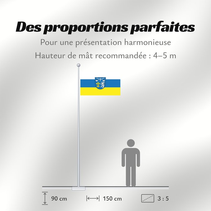 Proportions du drapeau : Weihmichl (Bayerisches Golf- und Thermenland)