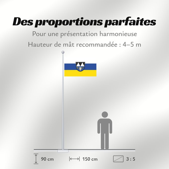 Proportions du drapeau : Wurmsham (Bayerisches Golf- und Thermenland)