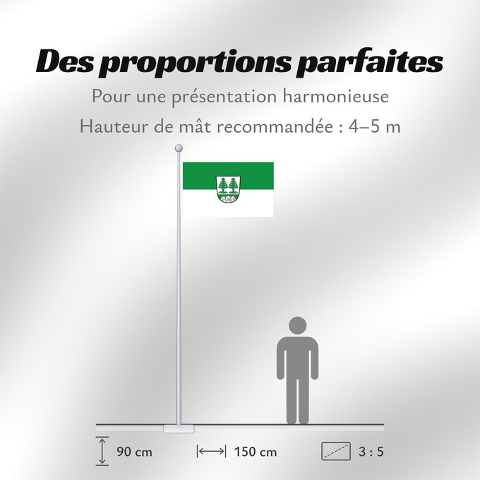 Proportions du drapeau : Eging a.See, M (Bayerischer Wald)