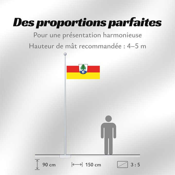 Proportions du drapeau : Rimbach (Bayerisches Golf- und Thermenland)