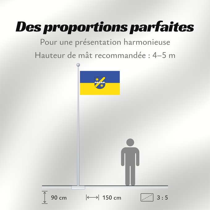 Proportions du drapeau : Unterdietfurt (Bayerisches Golf- und Thermenland)