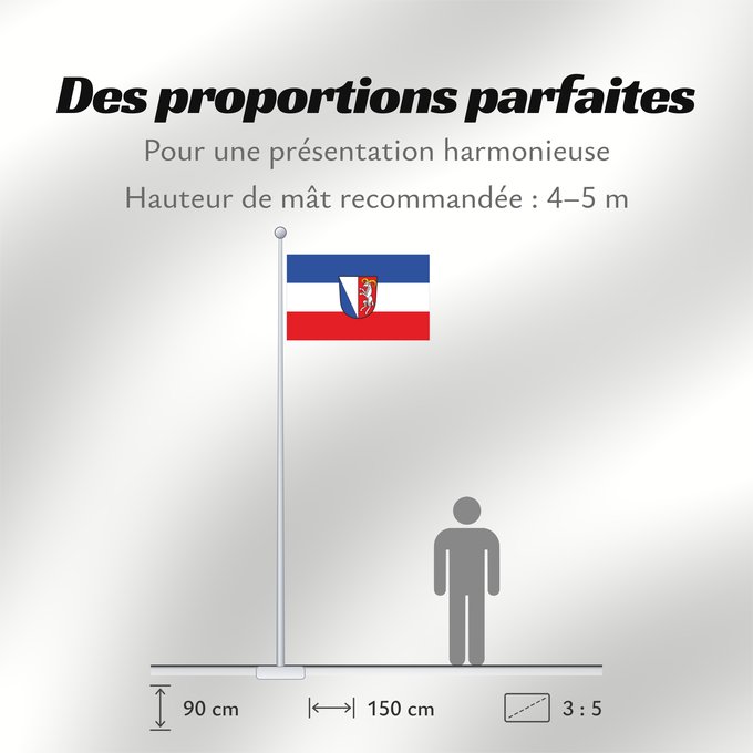 Proportions du drapeau : Rattiszell (Bayerischer Wald)