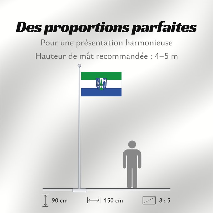 Proportions du drapeau : Sankt Englmar (Bayerischer Wald)