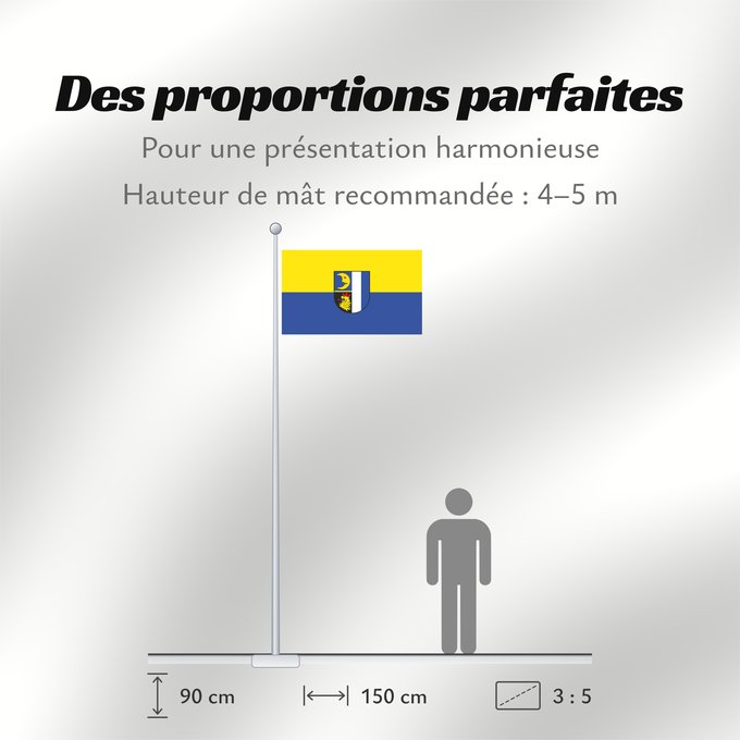 Proportions du drapeau : Hirschbach (Bayerischer Jura)