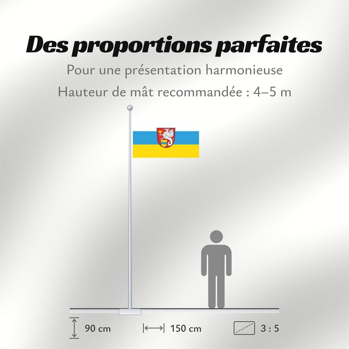 Proportions du drapeau : Blaibach (Bayerischer Wald)