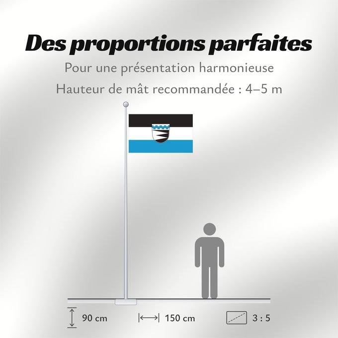 Proportions du drapeau : Gleißenberg (Bayerischer Wald)