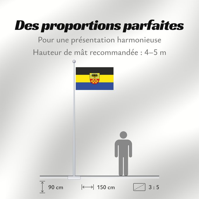 Proportions du drapeau : Seubersdorf i.d.OPf. (Bayerischer Jura)