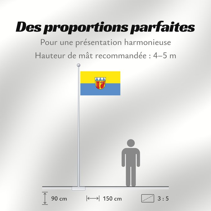 Proportions du drapeau : Irchenrieth (Oberpfälzer Wald)
