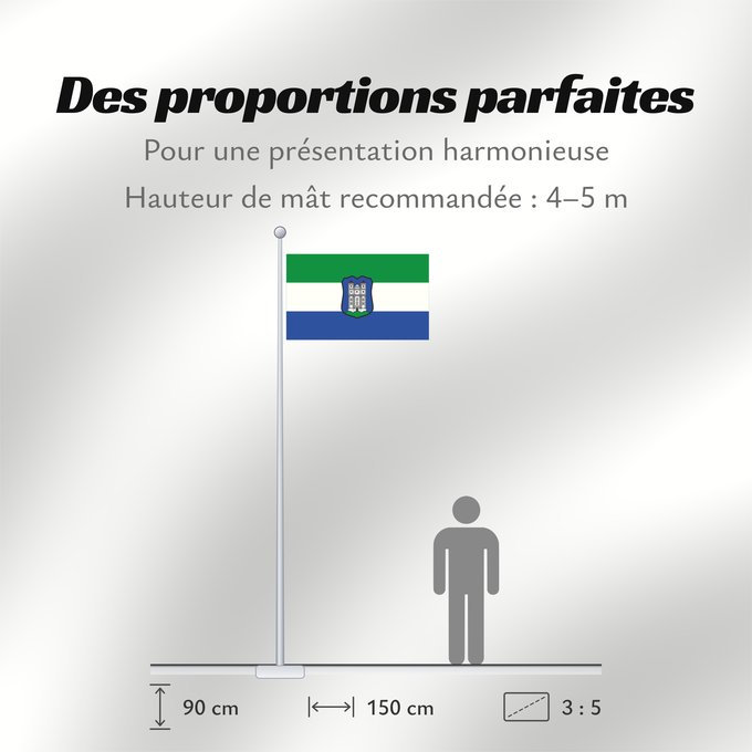 Proportions du drapeau : Fuchsmühl, M (Oberpfälzer Wald)