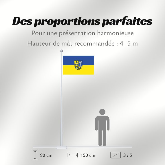 Proportions du drapeau : Großheirath (Coburg.Rennsteig)