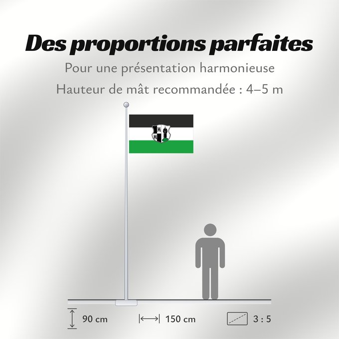 Proportions du drapeau : Münchberg, St (Fichtelgebirge)
